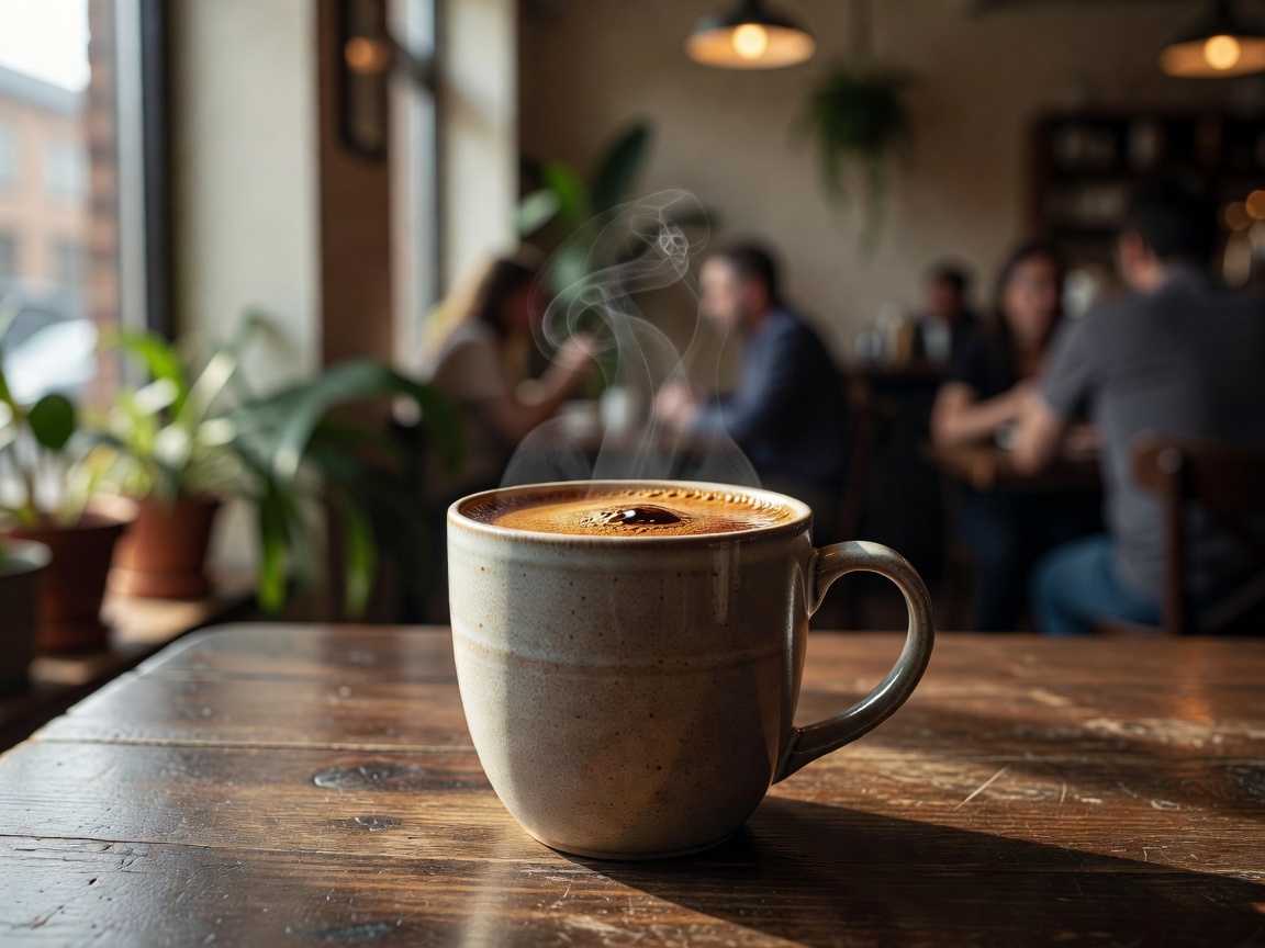 Freshly prepared coffee served in a welcoming café